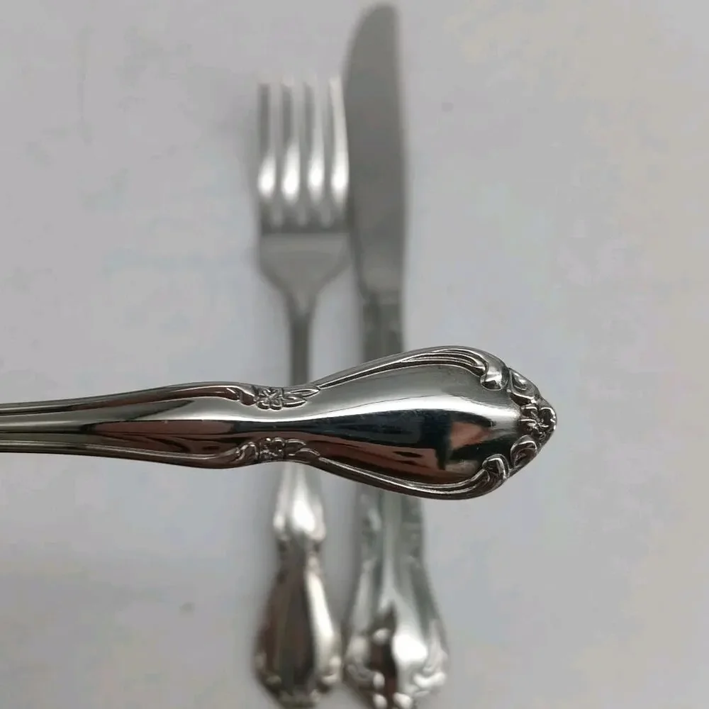 3X Set Oneida CHATEAU Youth Set Stainless Flatware Knife Fork Spoon Beautiful!